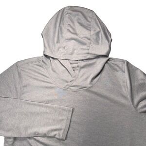 Nike Dri-FIT Womens Large Heather Gray Long Sleeve Lightweight Hoodie Training